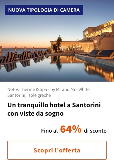 Un tranquillo hotel a Santorini con viste da sogno
