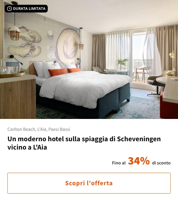 Un moderno hotel sulla spiaggia di Scheveningen vicino a L'Aia