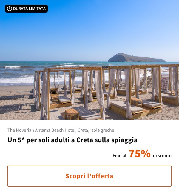 Un 5* per soli adulti a Creta sulla spiaggia