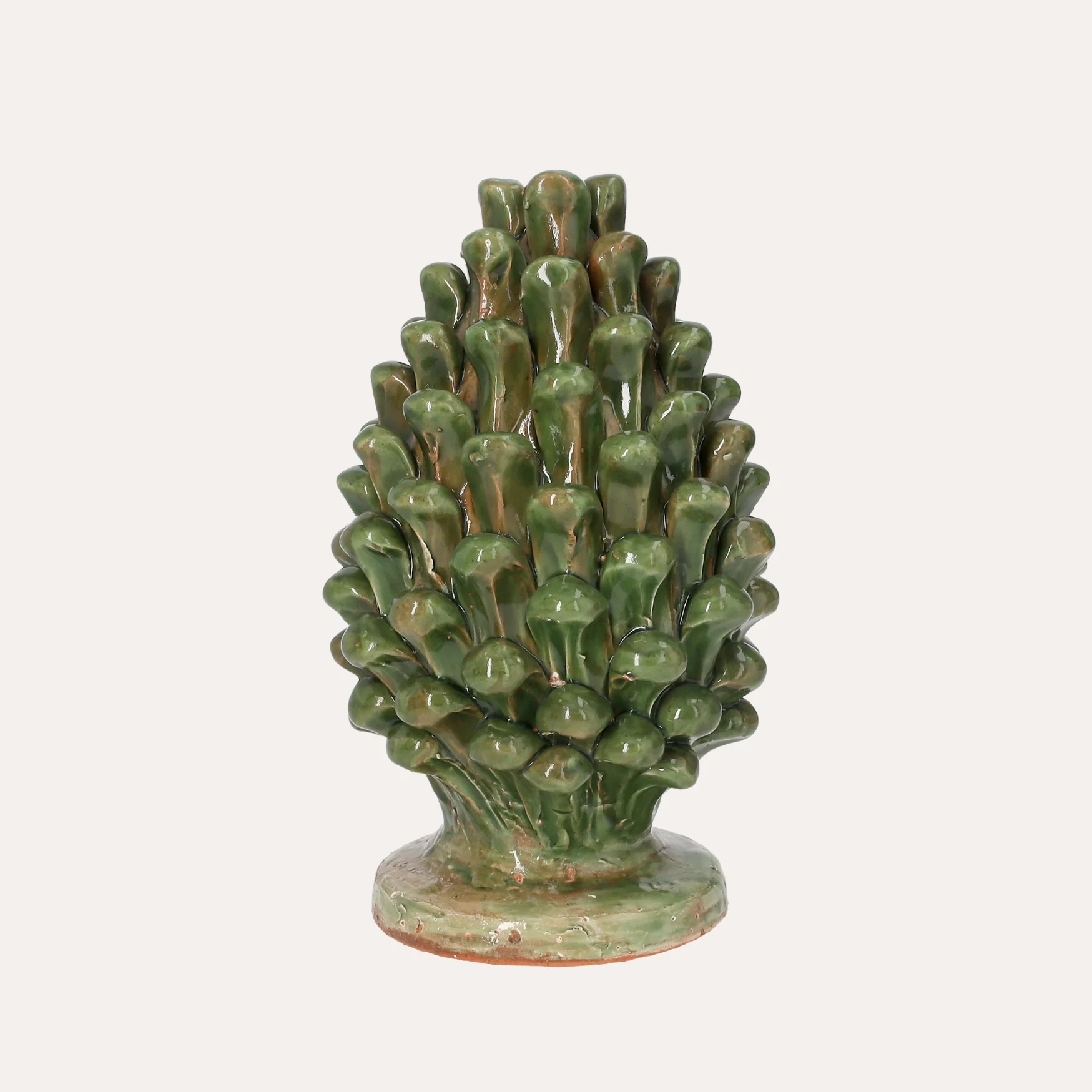 Image of Pigna Artigianale in Terracotta Verde H.16x25 cm