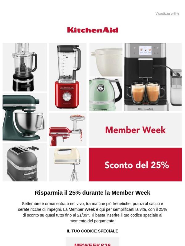 Approfitta del 25% di sconto durante la Member Week