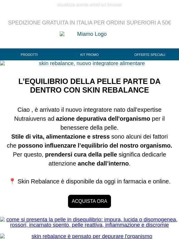 ✨ Novità Skin Rebalance: l’equilibrio della pelle parte da dentro.