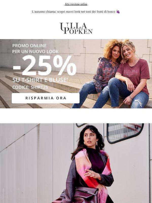 Solo per poco: -25% su T-shirt & Bluse🔥