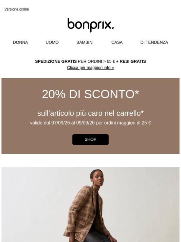 20% sui tuoi articoli preferiti 💘