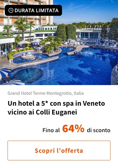 Un hotel a 5* con spa in Veneto vicino ai Colli Euganei