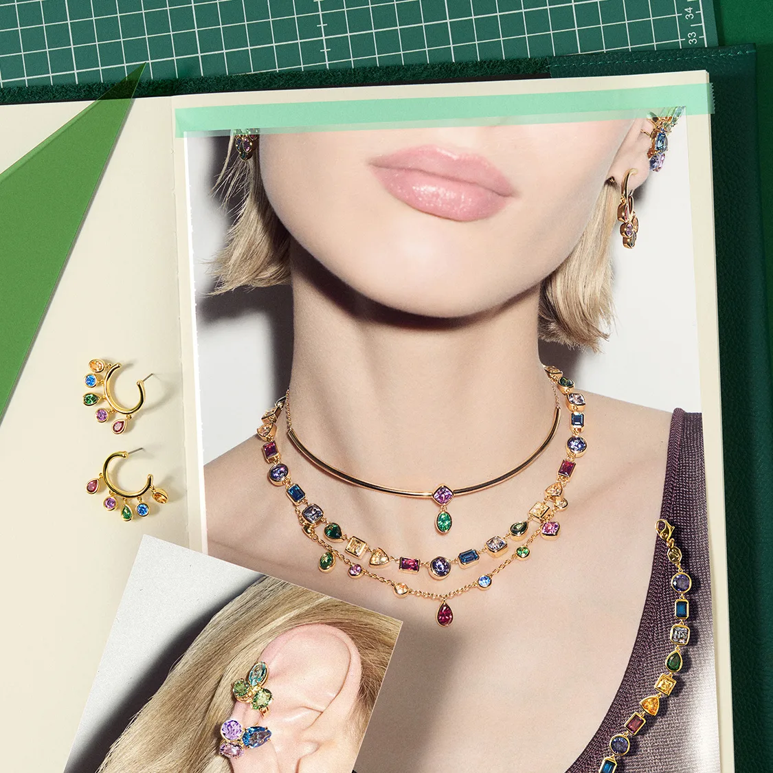 Modella con gioielli Swarovski Imber