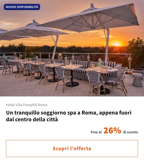Un tranquillo soggiorno spa a Roma, appena fuori dal centro della città