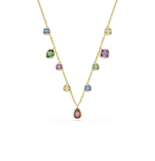 Collana Imber, Taglio misto, Multicolore, Finitura oro 18K