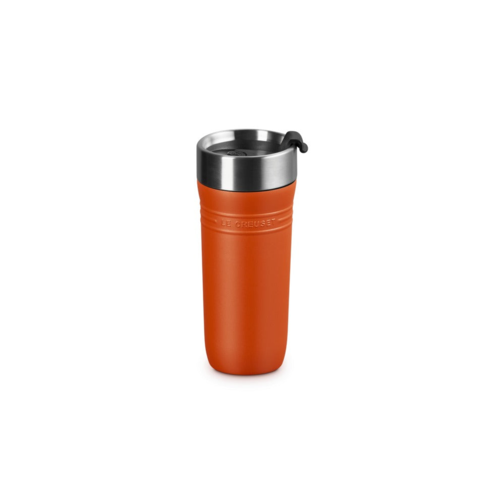 35 cl - On The Go Tazza Mug Da Viaggio In Acciaio Inox - Arancio
