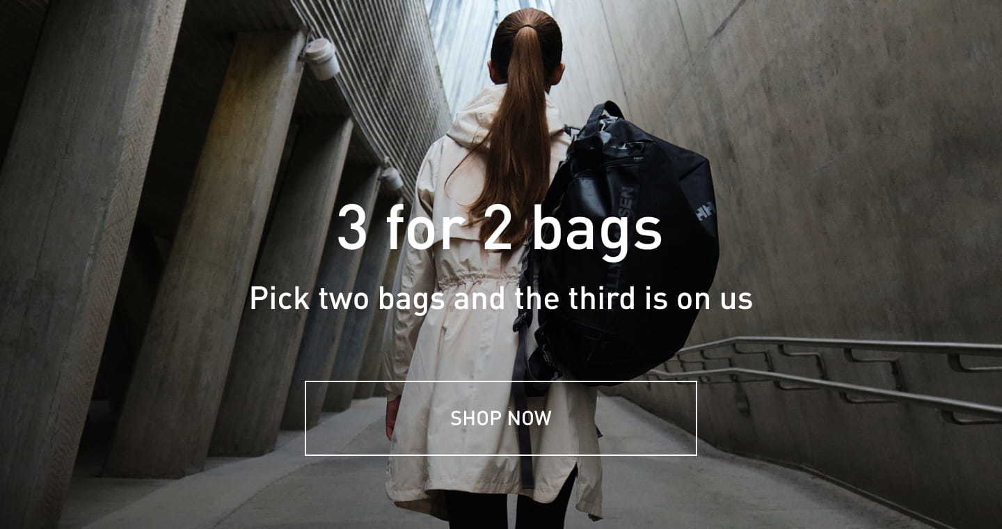 3 for 2 bags - pick two bags and the third is on us - shop now