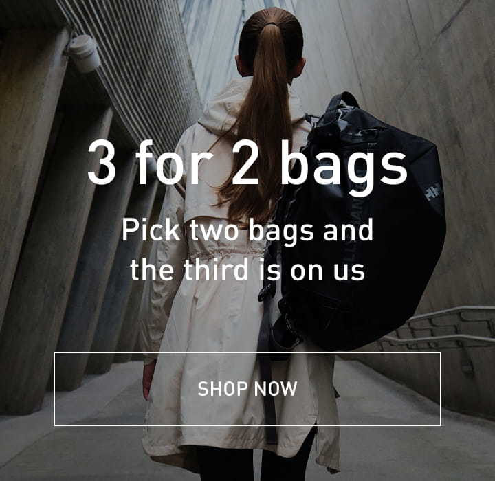 3 for 2 bags - pick two bags and the third is on us - shop now
