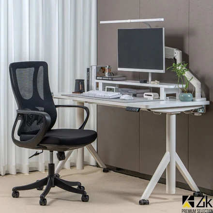 Sedia Ufficio Ergonomica Braccioli Supporto Lombare Oscillante Girevole Nera