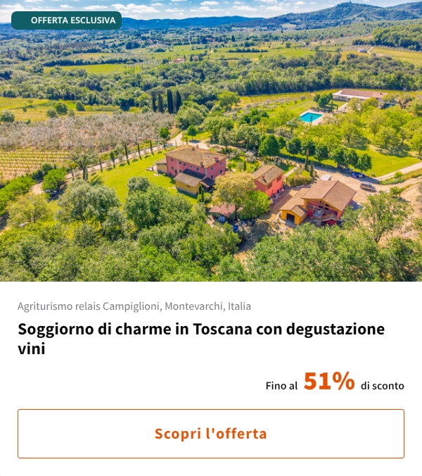 Soggiorno di charme in Toscana con degustazione vini