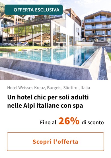 Un hotel chic per soli adulti nelle Alpi italiane con spa