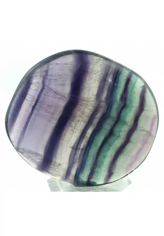 Image of SAPONETTA in FLUORITE Viola - Verde Fluorite Palmstone Cristalloterapia Piastra