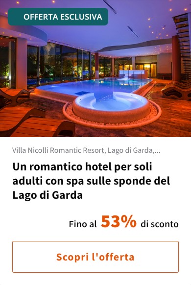 Un romantico hotel per soli adulti con spa sulle sponde del Lago di Garda