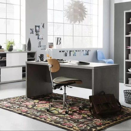 Scrivania Pc Ufficio Tavolo Porta Computer con Ampio Ripiano cm 178x69x74,5