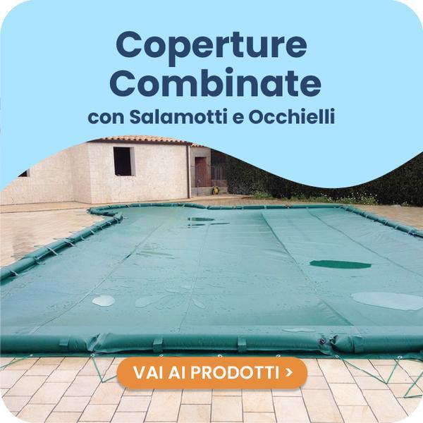 coperture combinate con salamotti e occhielli