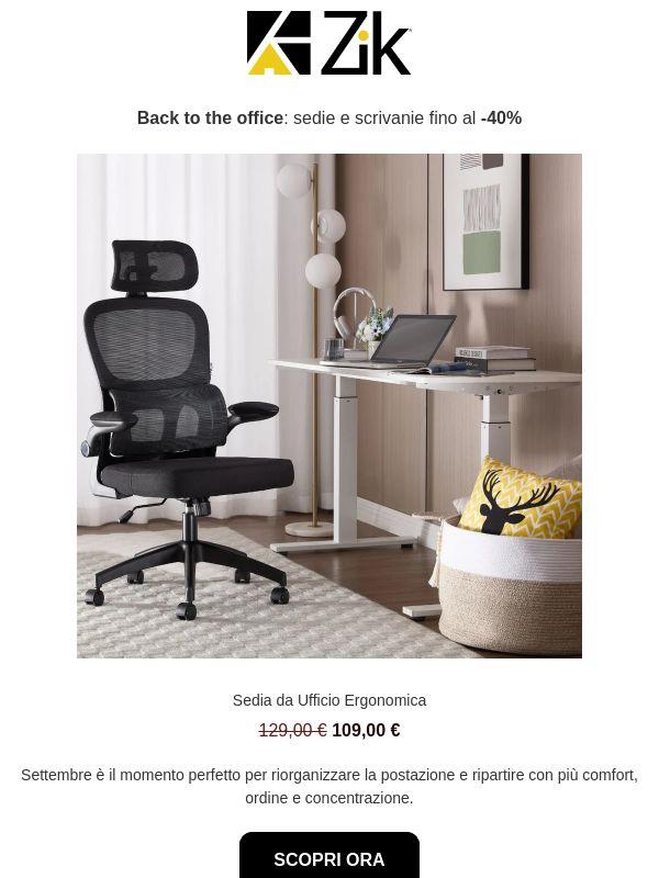 Back to the office: sedie e scrivanie fino al -40%