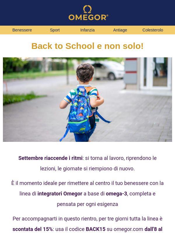 –15% su tutta la linea Omegor 🎓 Solo 3 giorni