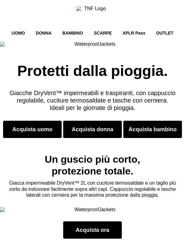 La tua nuova giacca impermeabile è qui