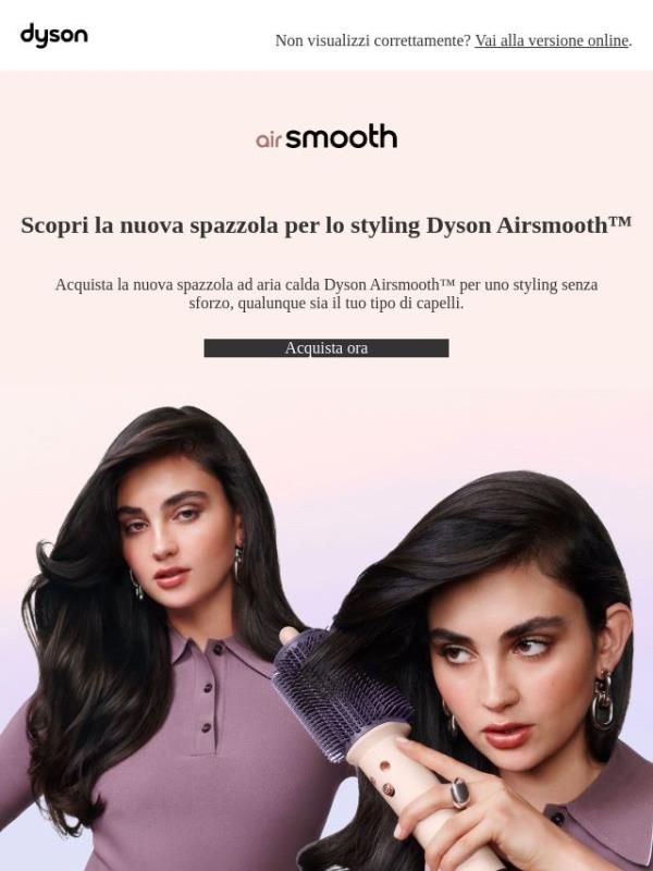Ti presentiamo la nuova spazzola ad aria calda Dyson Airsmooth™