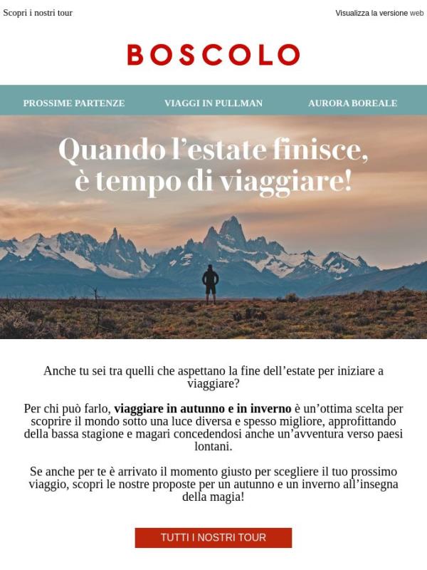 Finita l’estate, è tempo di vacanze