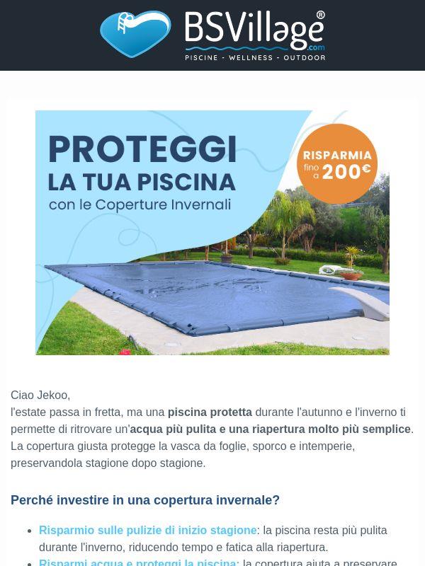 Preparati all’inverno: Coperture Invernali fino a -200€ di risparmio