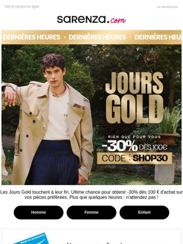 DERNIERES HEURES ✨ -30% dès 100€ !