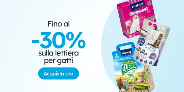 Lettiere al 30 % di sconto.