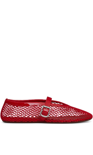 Fishnet ballet flats