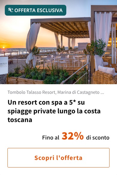 Un resort con spa a 5* su spiagge private lungo la costa toscana