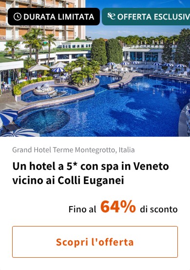 Un hotel a 5* con spa in Veneto vicino ai Colli Euganei