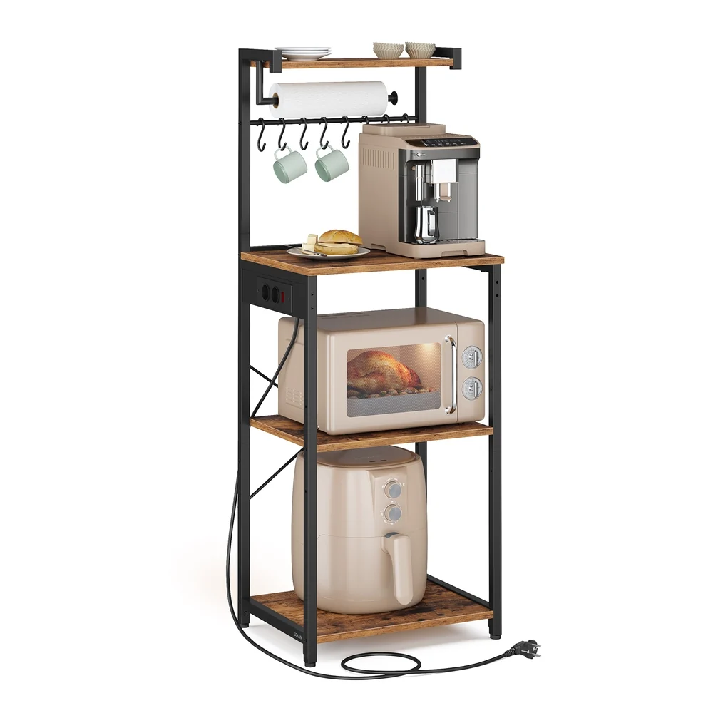 Image of Scaffale da cucina con ripiani e ganci per elettrodomestici