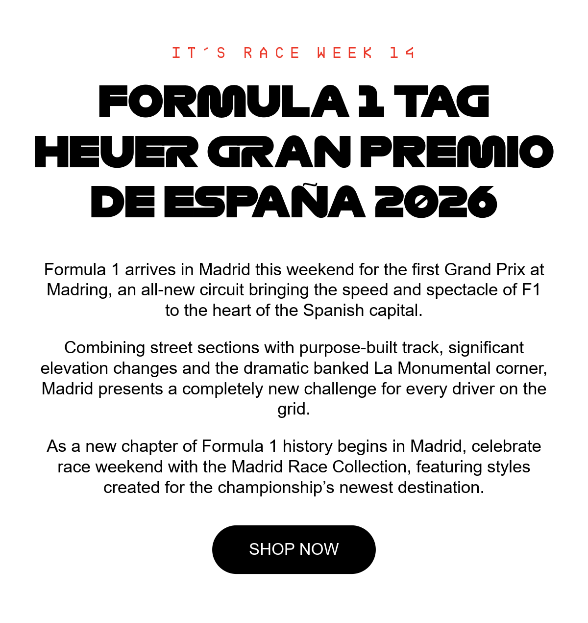 FORMULA 1 TAG HEUER GRAN PREMIO DE ESPAÑA 2026