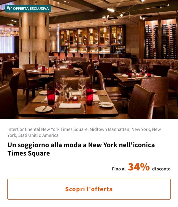 Un soggiorno alla moda a New York nell'iconica Times Square