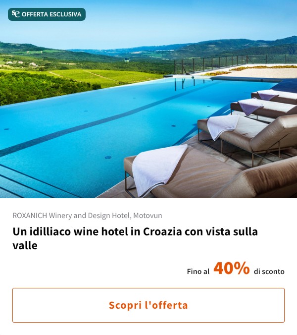 Un idilliaco wine hotel in Croazia con vista sulla valle