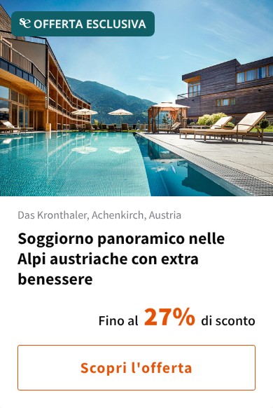 Soggiorno panoramico nelle Alpi austriache con extra benessere