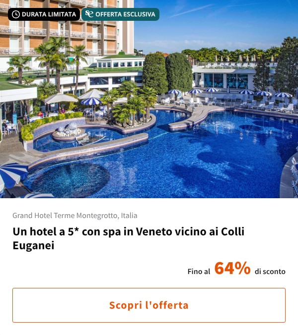 Un hotel a 5* con spa in Veneto vicino ai Colli Euganei
