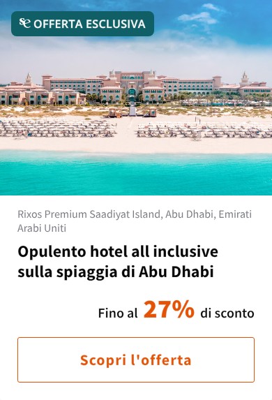 Opulento hotel all inclusive sulla spiaggia di Abu Dhabi