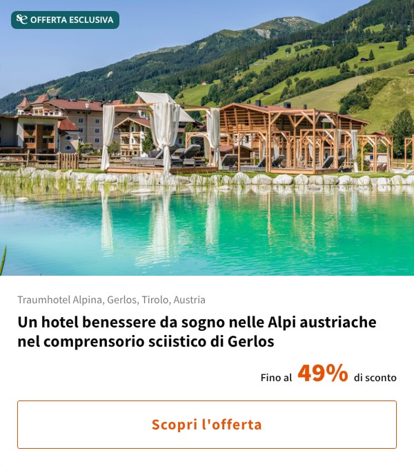 Un hotel benessere da sogno nelle Alpi austriache nel comprensorio sciistico di Gerlos