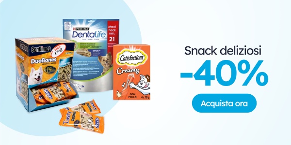 Snack fino al 40 % di sconto.