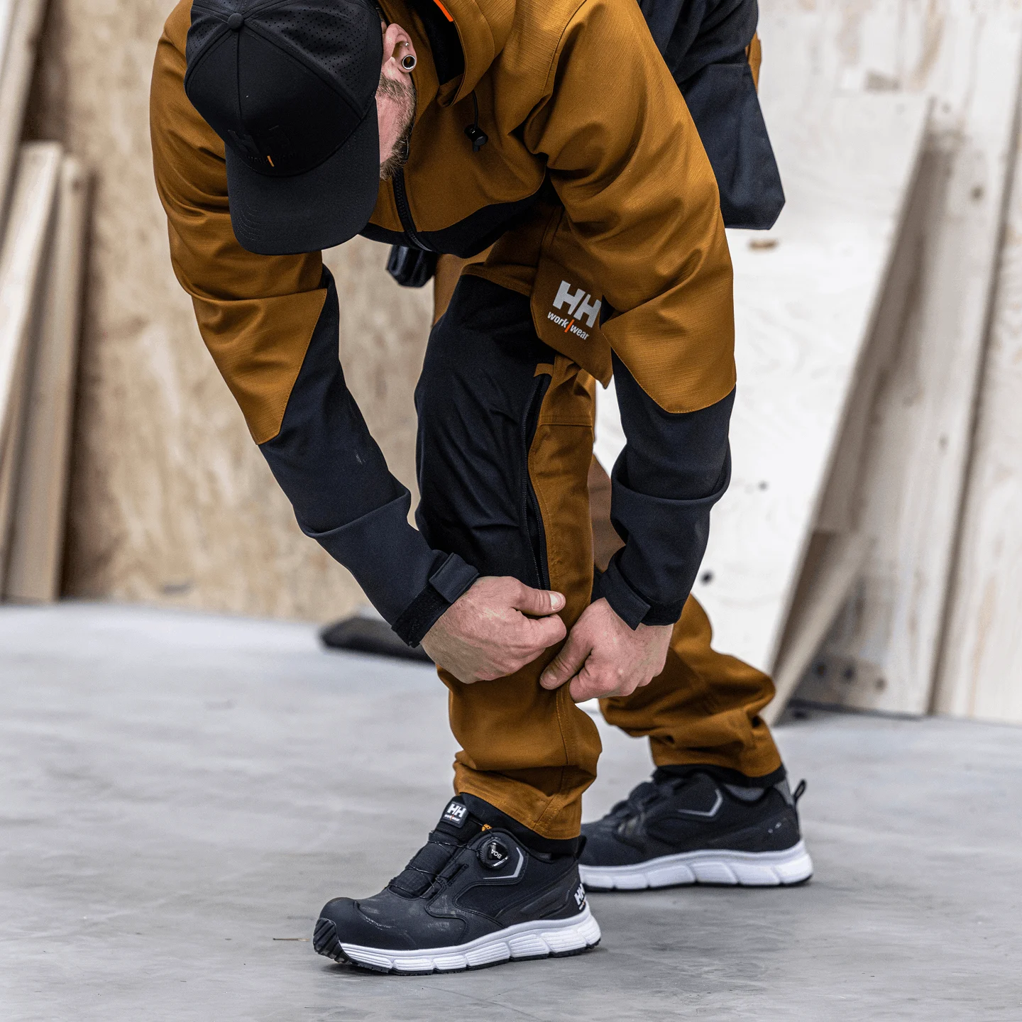 Man wearing Helly Hansen pants