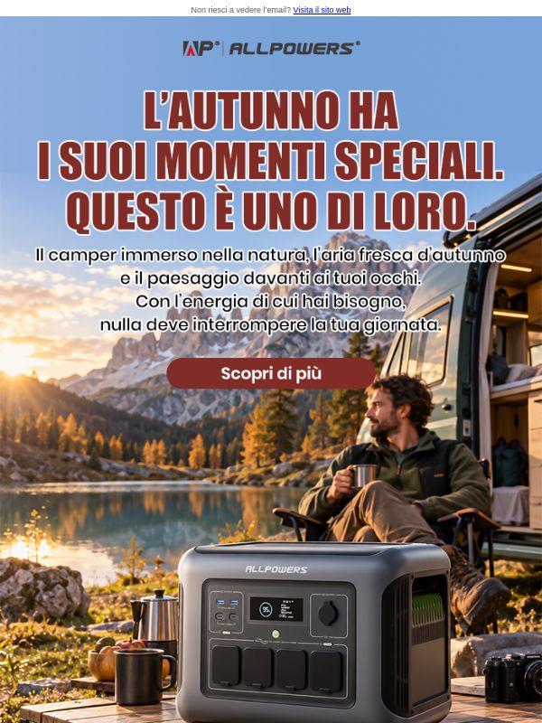 La R1500 Lite dà energia al tuo viaggio d'autunno.