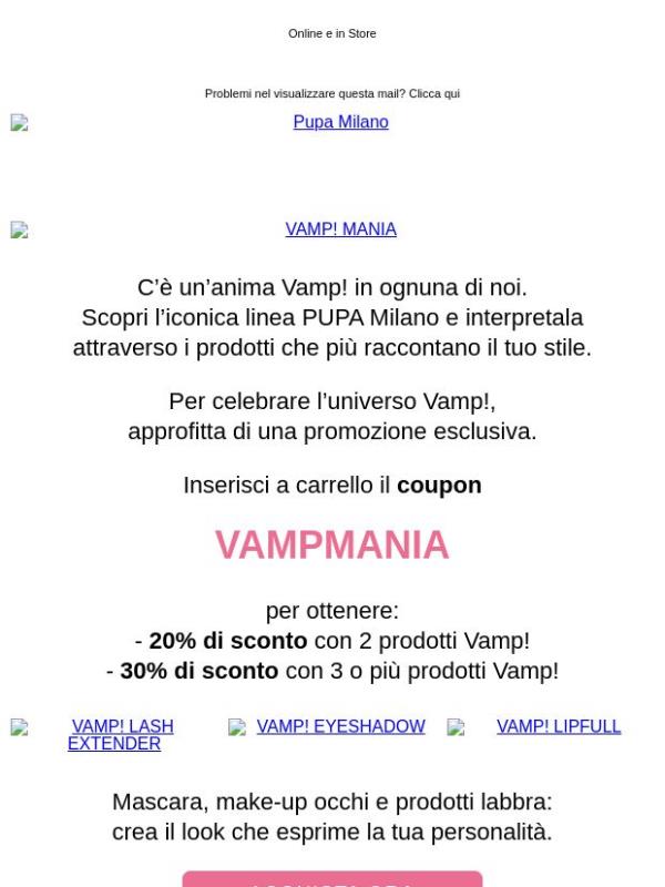 Fino al -30% sulla gamma Vamp! ❤️