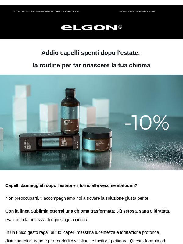 Risparmia il 10%: rigenera i tuoi capelli dopo l’estate
