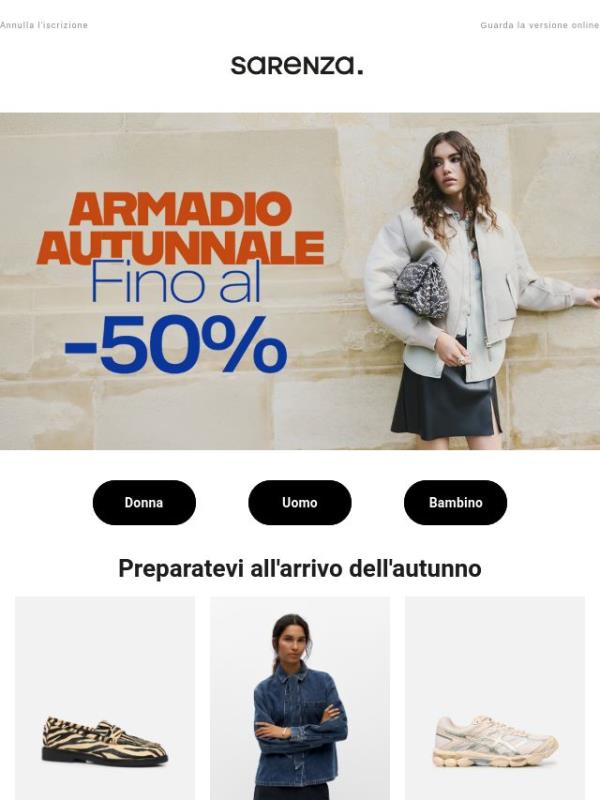 Pssst... Fino al -50% sul tuo guardaroba autunnale 🍂