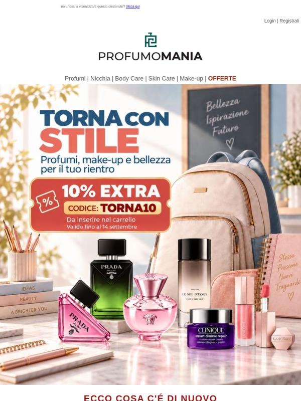 🎒 TORNA CON STILE e con un 10% di EXTRA SCONTO! 🎓
