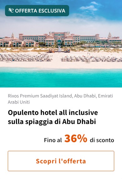 Opulento hotel all inclusive sulla spiaggia di Abu Dhabi