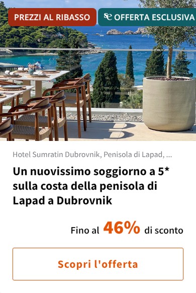 Un nuovissimo soggiorno a 5* sulla costa della penisola di Lapad a Dubrovnik